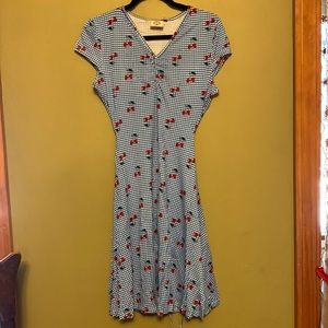 Cherry Fit & Flare Dress